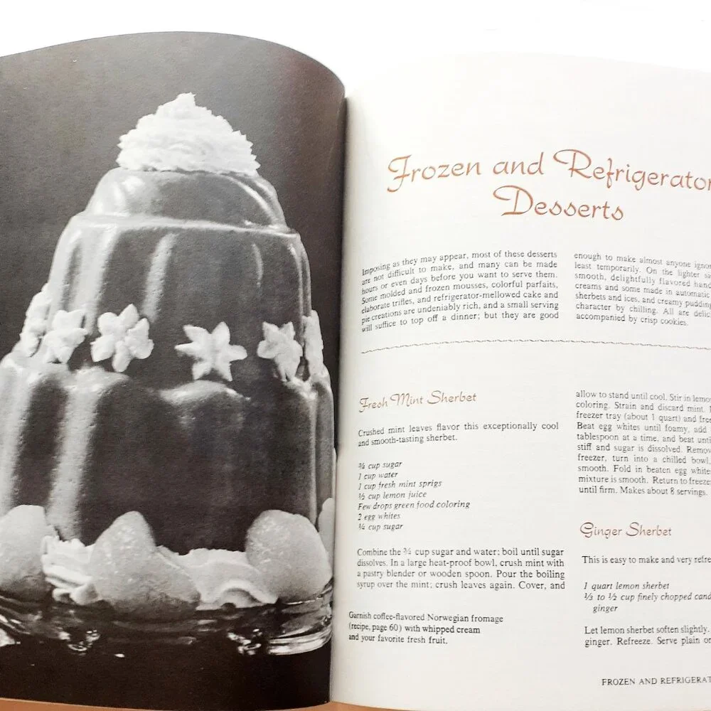 Vintage 70s Cookbook Sunset Cook Book of Desserts